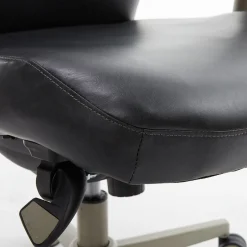 Sale Baylor Ergonomic Faux Leather Swivel Executive Chair, Black (CHR10085B) Office Chairs