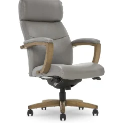 Discount Greyson Ergonomic Bonded Leather Swivel Executive Chair, Gray (CHR10086A) Office Chairs