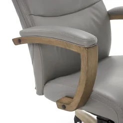 Discount Greyson Ergonomic Bonded Leather Swivel Executive Chair, Gray (CHR10086A) Office Chairs