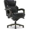 Sale Harnett Ergonomic Faux Leather Swivel Executive Chair, Black (46253A) Office Chairs