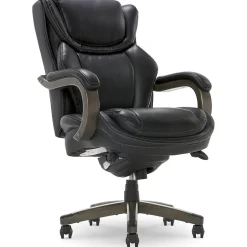 Sale Harnett Ergonomic Faux Leather Swivel Executive Chair, Black (46253A) Office Chairs
