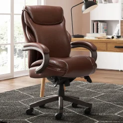 Discount Hyland Ergonomic Faux Leather Swivel Executive Chair, Brown (CHR10044C) Office Chairs