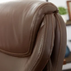 Discount Hyland Ergonomic Faux Leather Swivel Executive Chair, Brown (CHR10044C) Office Chairs