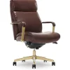New Melrose Ergonomic bonded Leather Swivel Executive Chair, Brown (CHR10084C) Office Chairs