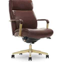 New Melrose Ergonomic bonded Leather Swivel Executive Chair, Brown (CHR10084C) Office Chairs