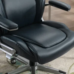 Discount Meyer Ergonomic Bonded Leather Swivel Executive Chair, (60082-NVY) Ergonomic Chairs