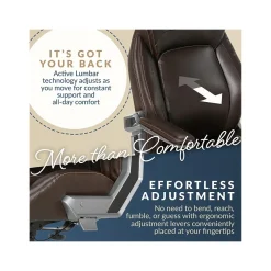 Clearance Meyer Ergonomic Bonded Leather Swivel Executive Chair, (60082-BRN) Ergonomic Chairs