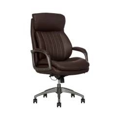 Discount Nova Ergonomic Polyurethane Swivel Executive Chair, (52372-BRN) Ergonomic Chairs