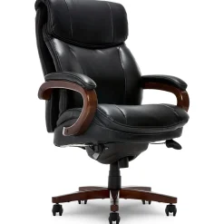 Outlet Trafford Ergonomic Bonded Leather Swivel Executive Chair, Black (45782A) Office Chairs