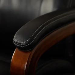 Outlet Trafford Ergonomic Bonded Leather Swivel Executive Chair, Black (45782A) Office Chairs