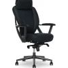 Outlet Vannes Ergonomic Faux Leather Swivel Executive Chair, Black (60101-BLK) Office Chairs
