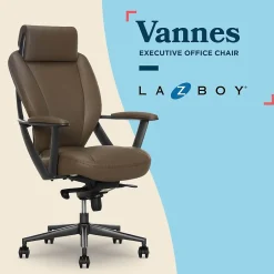 Clearance Vannes Ergonomic Faux Leather Swivel Executive Chair, Brown (60101-BRN) Office Chairs