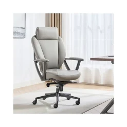 Best Vannes Ergonomic Polyurethane Swivel Executive Chair, Gray (60101-GRY) Office Chairs
