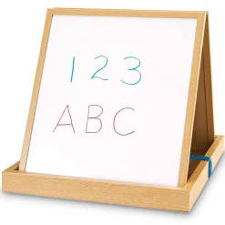Clearance Double-Sided Tabletop Easel, 19-3/4"H, Magnetic Whiteboard (LER7286) Dry Erase