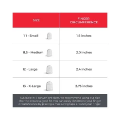 Lee Medium Fingertip, Clear, 12/Pack (41050)* Finger Pads