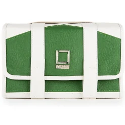 Lencca 5" Faux Leather Travel Organizer, Water Resistant, Gem Cream (LENLEA026)