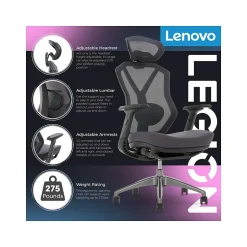 Clearance Legion Mesh Ergonomic Racing Gaming Chair, Dark Gray (52014DGRY) Gaming Chairs