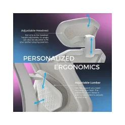 Online Legion Mesh Ergonomic Racing Gaming Chair, Light Gray (52015LGRY) Gaming Chairs