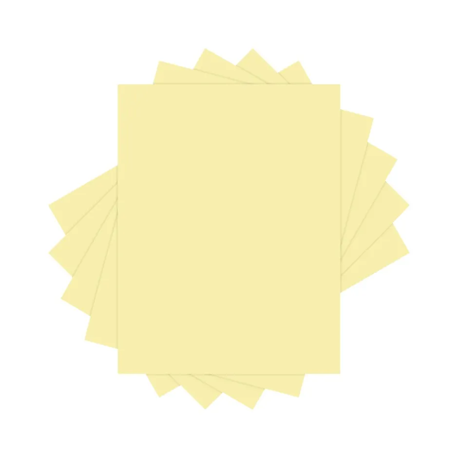 Hot Colors 30% Recycled Colored Paper, 20 lbs., 8.5" x 11", Canary, 500 Sheets/Ream (94290) Multipurpose Paper