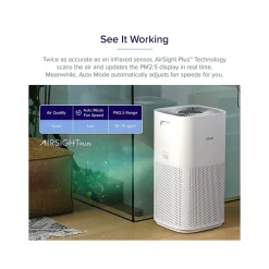 Air Purifiers<Levoit PlasmaPro 600S True HEPA Smart Air Purifier, 5-Speed, Wi-Fi Enabled, White (HEAPAPLVSUS0097A)