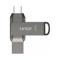 Lexar JumpDrive D400 Dual 256GB USB 3.1 Type-C Flash Drive, Gray (LJDD400256G-BNQNU)* Usb Flash Drives