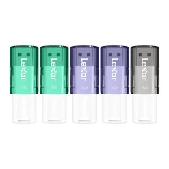 Lexar JumpDrive 32GB USB 2.0 Flash Drive, Assorted Colors, 5/Pack (LJDS6032GB5)* Usb Flash Drives