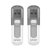 Lexar JumpDrive V100 64GB USB 3.0 Flash Drive, Gray, 2/Pack (LJDV100-64GABNAC2)* Usb Flash Drives