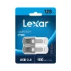 Lexar JumpDrive V100 128GB USB 3.0 Flash Drive, Gray, 2/Pack (LJDV100128G-B2HNU)* Usb Flash Drives