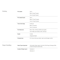 Color Printers<Lexmark CS531dw Laser Printer, Print (50M0020)
