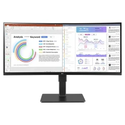 LG 34" UltraWide WQHD Curved IPS 60 Hz LED Monitor with Built-in Universal Docking Station, Business Black (34BQ77QB-B)* Curved Monitors