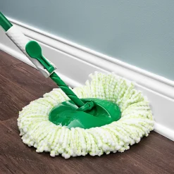 Libman Tornado Microfiber Spin Mop & Bucket, Green/White (1283001)