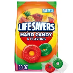Hard Candy & Lollipops<LifeSavers Life Savers 5 Flavors Hard Candy, Party Size, 50 oz., 376 Pieces (WMW28098)