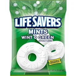 Gum & Mints<LifeSavers Life Savers Wint O Green Mints Candy Bag, 6.25 oz (NFG885041)