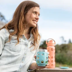 Water Bottles<Lifefactory Glass Water Bottle, 22 oz., Cantaloupe (LIFLG4321MCA4)