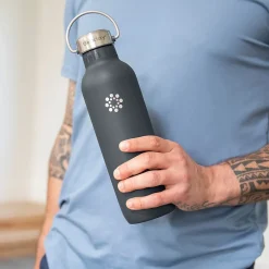 Water Bottles<Lifefactory Stainless Steel Double Wall Insulated Water Bottle, 32 oz., Carbon (LIFLS365MCN4)