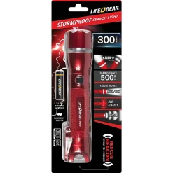 Flashlights & Lanterns<LifeGear Life+Gear 7" 300-Lumen Search Light 300 + Emergency Signaling, Red (AA35-60538-RED)