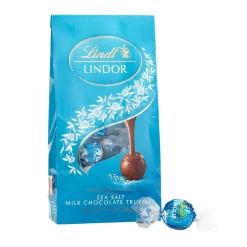Chocolate<Lindt Lindor Truffle Sea Salt Milk Chocolate Truffles, 5.1 oz., 3/Pack (301-01012)