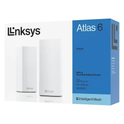 Linksys MX2000 Atlas 6 AX3000 Dual Band MU-MIMO Router, White (MX2002)* Wi-Fi Routers