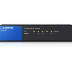 Linksys 5-Port Gigabit Ethernet Unmanaged Switch, Up to 1000 Mbps, Black (LNKLGS105)* Ethernet Switches & Splitters