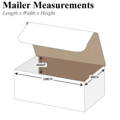 Unbranded Literature Mailers, 11 1/8" x 8 3/4" x 5", White, 50/Bundle (M1185)* Corrugated Mailers