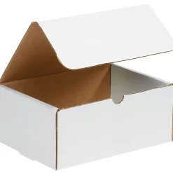 Partners Brand Literature Mailers, 9" x 6 1/2" x 4", White, 50/Bundle (ML964)* Corrugated Mailers