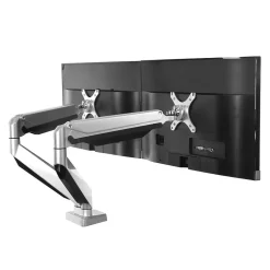 Loctek Adjustable Monitor Mount, Up to 27", Gray/Silver (D7D)* Monitor Mounts & Stands