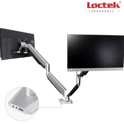 Loctek D7D Dual Monitor Arm Gas Spring* Ergonomic Monitor & Laptop Stands