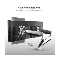 Loctek D7D Dual Monitor Arm Gas Spring* Ergonomic Monitor & Laptop Stands