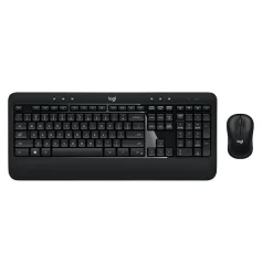 Logitech Advanced Wireless Combo Keyboard and Mouse, Black (920-008701)* Ergonomic Keyboard & Mouse Sets