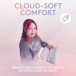 Logitech Aurora G713 Ergonomic Mechanical Gaming Keyboard, White Mist (920-010413)* Ergonomic Keyboards