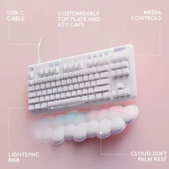 Logitech Aurora G713 Ergonomic Mechanical Gaming Keyboard, White Mist (920-010413)* Ergonomic Keyboards
