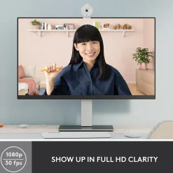 Logitech Brio 300 Full HD 1080p Webcam, 2 Megapixels, Off-White (960-001441)* Webcams