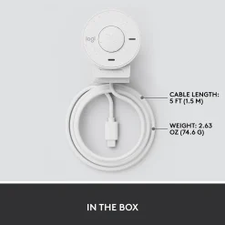 Logitech Brio 300 Full HD 1080p Webcam, 2 Megapixels, Off-White (960-001441)* Webcams