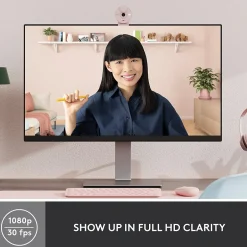 Logitech Brio 300 Full HD 1080p Webcam, 2 Megapixels, Rose (960-001447)* Webcams